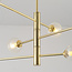 Plafondlamp Sest goud met transparant glas, 6-lichts
