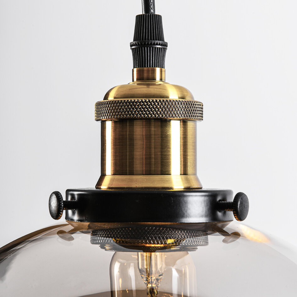 Hanglamp Katie met smoke glas, 3-lichts