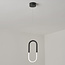 Design hanglamp Rohr - zwart met geïntegreerde LED