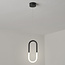 Design hanglamp Rohr - zwart met geïntegreerde LED