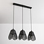 Design hanglamp Brussels 3-lichts in zwart