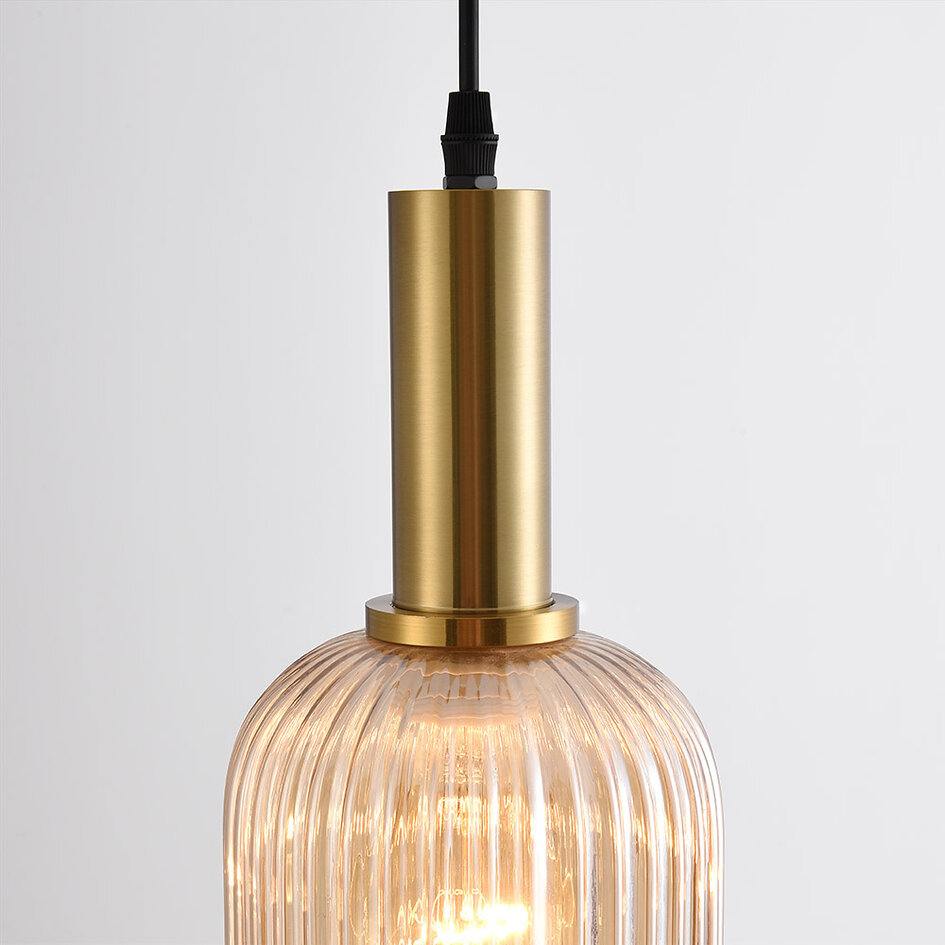 1-lichts hanglamp Sita - langwerpig glas