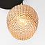 3-lichts moderne hanglamp Lana - amber glas