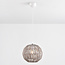 Boho chic hanglamp Haora in lichtbruin henneptouw