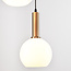 Hanglamp Aiden 3-lichts met melkwit glas - melkwit en goud