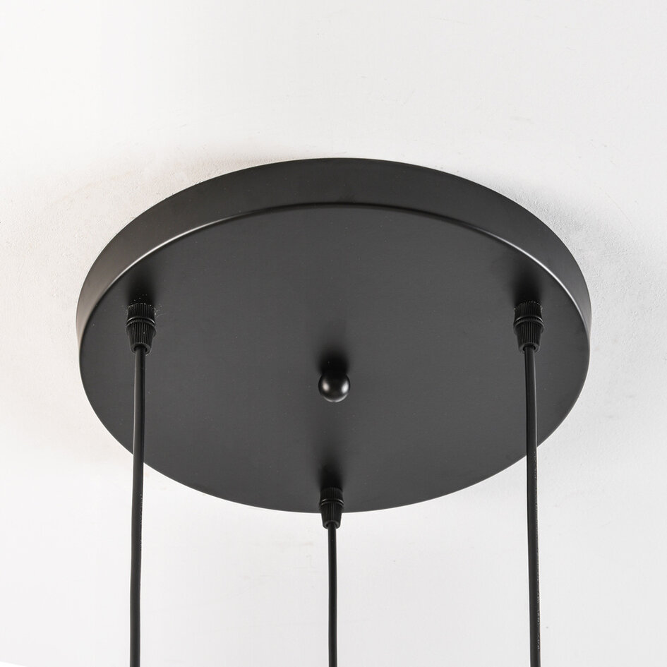 Hanglamp Aiden met melkwit glas, 3-lichts