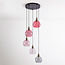 Hanglamp 5-lichts met gekleurd glas - Liya