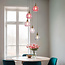 Hanglamp 5-lichts met gekleurd glas - Liya