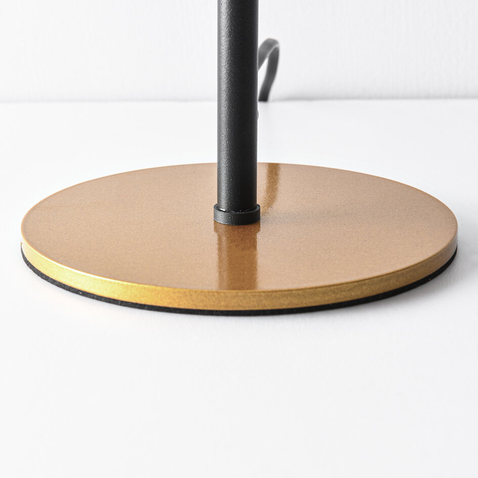 Tafellamp Glenn - smoke glas met spiegeleffect