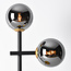 2-lichts tafellamp Chase - smoke glas met spiegeleffect
