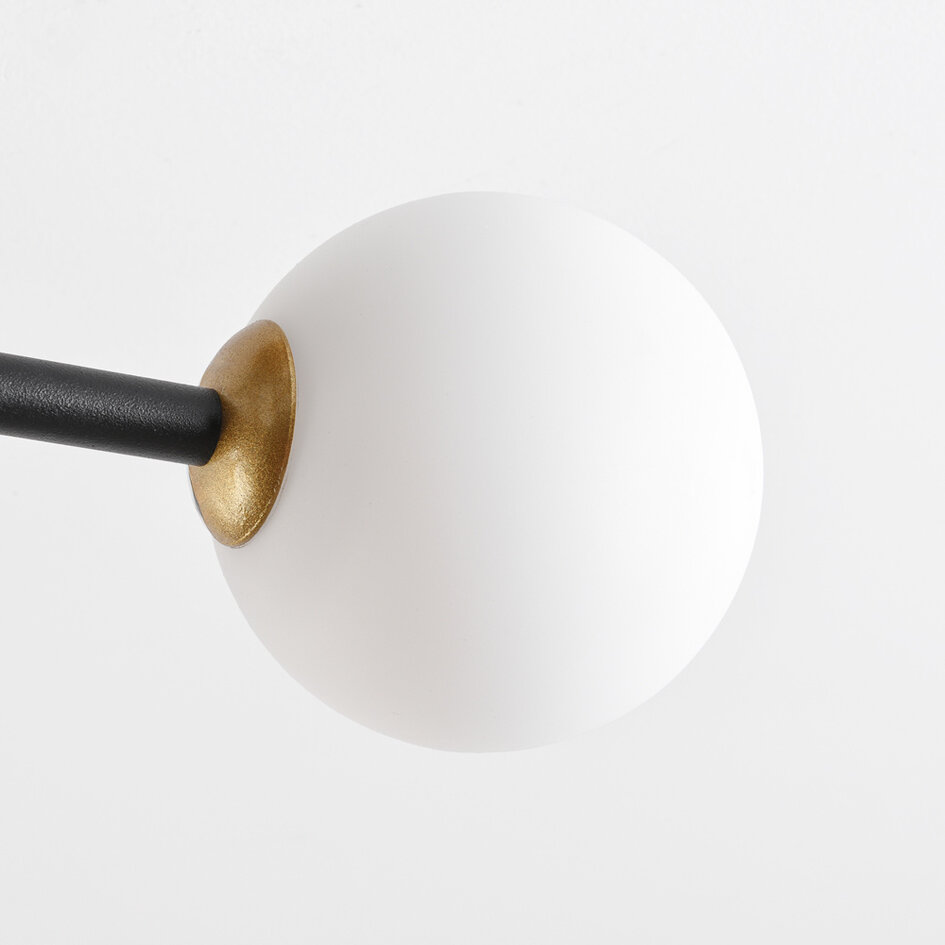 Plafondlamp Caleb 4-lichts met glazen bollen