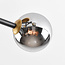 Plafondlamp Caleb, 4-lichts - Smoke glas met spiegeleffect