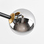 Plafondlamp Caleb, 4-lichts - Smoke glas met spiegeleffect