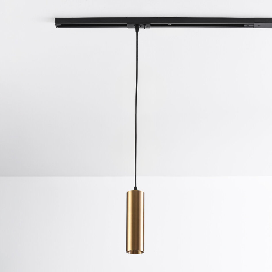 1-fase rail tube hanglamp Simon - goud
