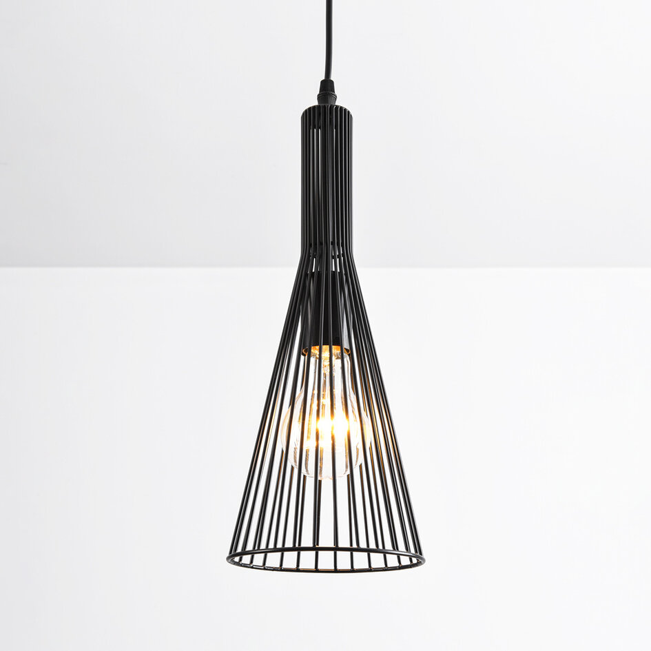 Industriële hanglamp zwart metaal – Sofia
