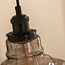 1-lichts hanglamp Ebbe - zwart met smoke glas