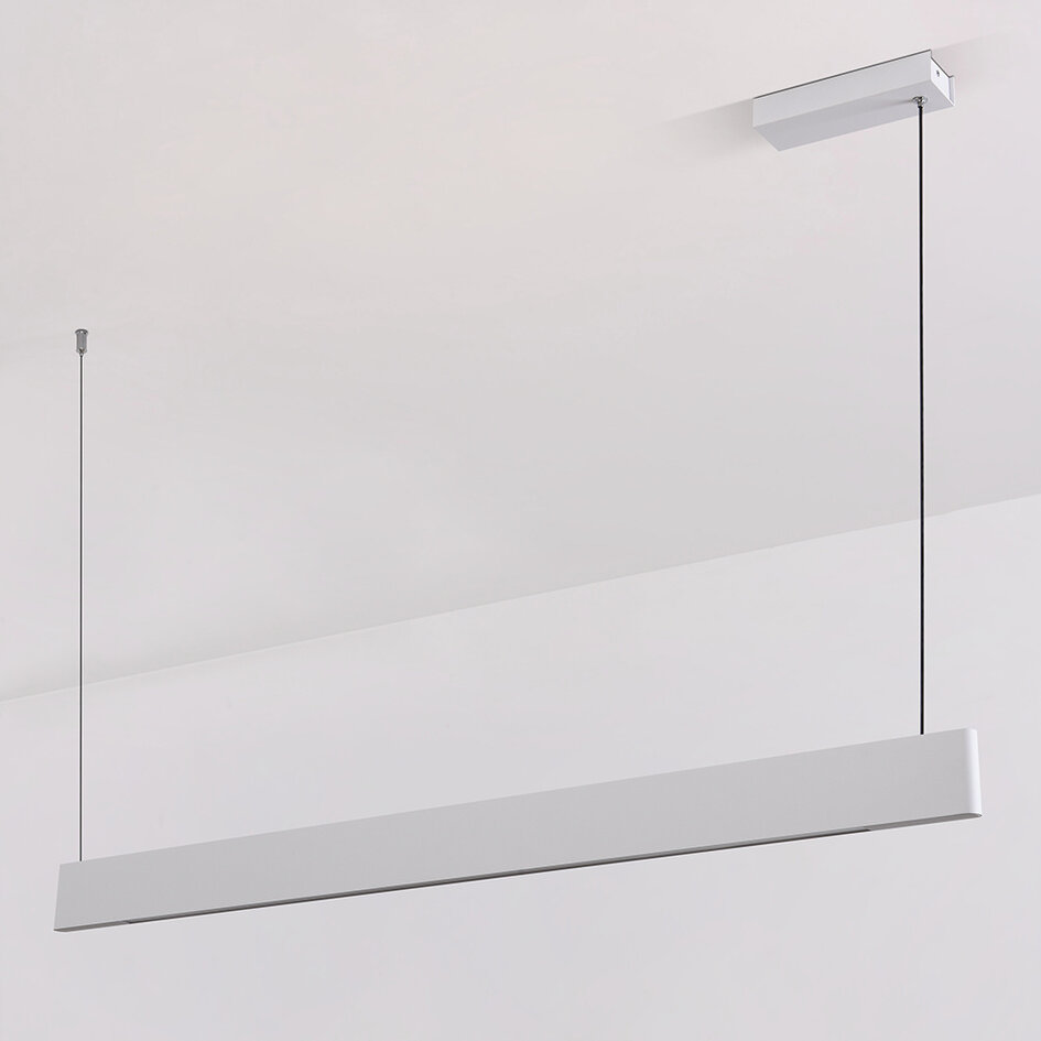 Hanglamp Abby - wit met geïntegreerde LED en instelbaar wattage