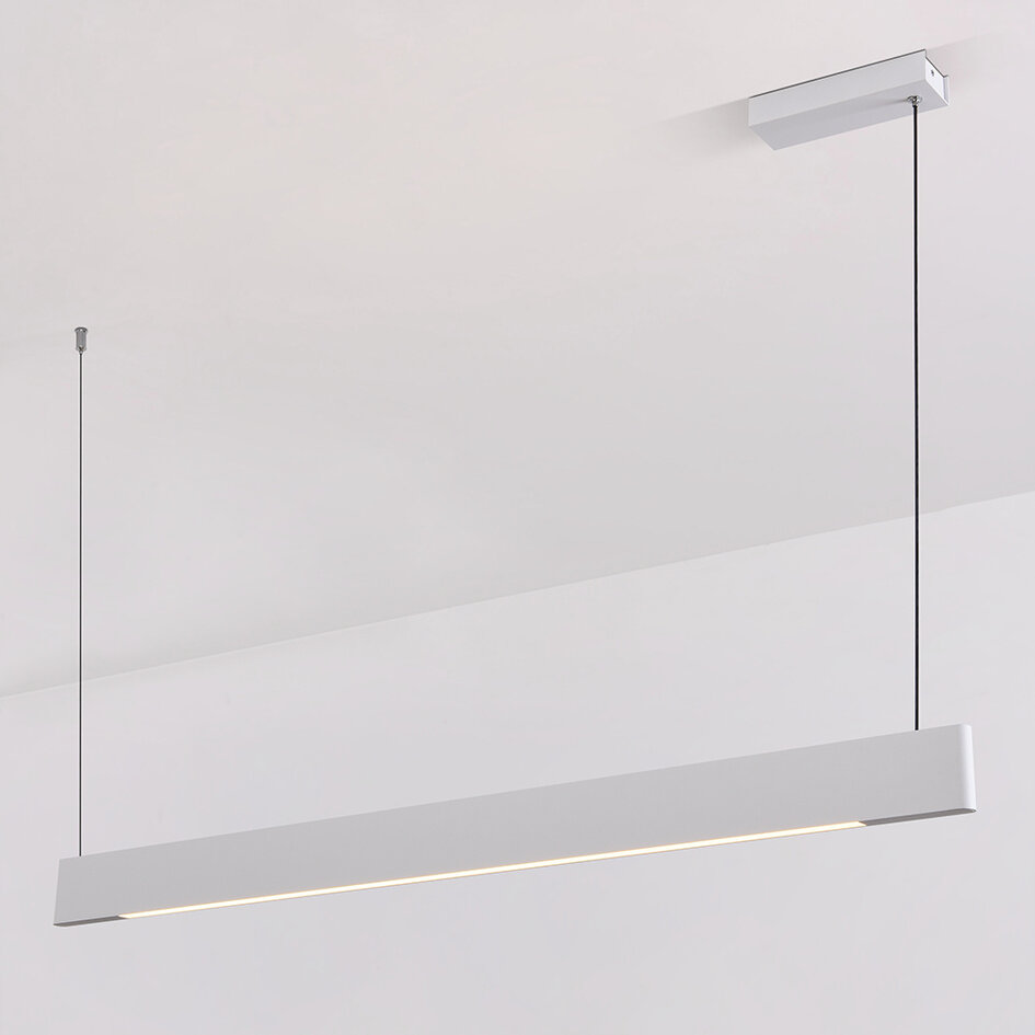Hanglamp Abby - wit met geïntegreerde LED en instelbaar wattage