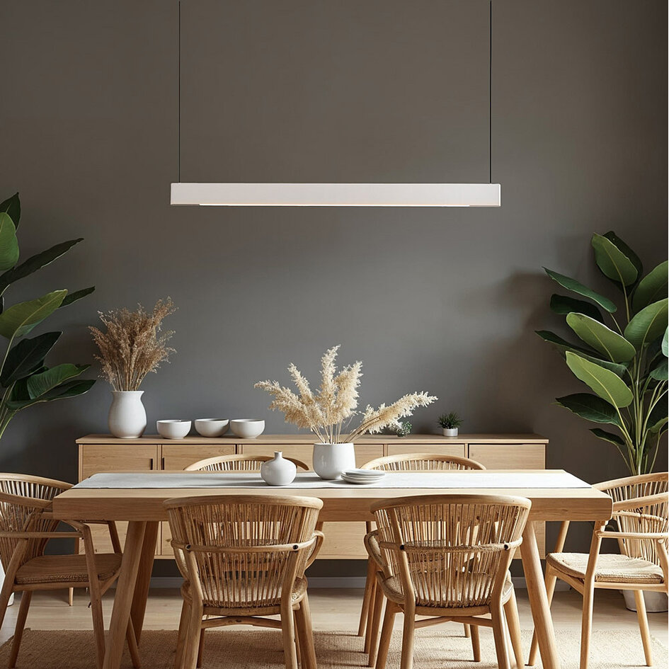 Minimalistische hanglamp met aanpasbare lichtsterkte Abby - wit