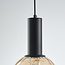 3-lichts hanglamp zwart met amber glas - Anglina