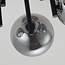5-lichts plafondlamp Amora - zwart en smoke glas