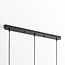Industriële hanglamp Sofia 3-lichts in zwart metaal