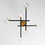 Plafondlamp Alec 6-lichts met transparant glas