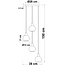 Hanglamp zwart met amber en roze glas, 4-lichts - Monroe