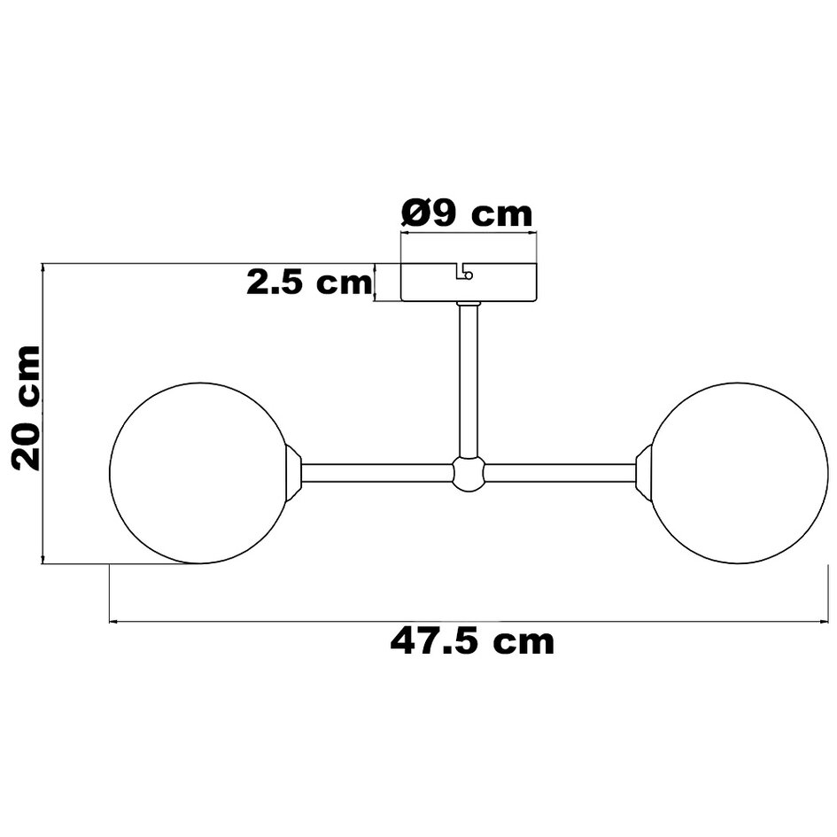 Moderne wandlamp, 2-lichts zwart - Runda