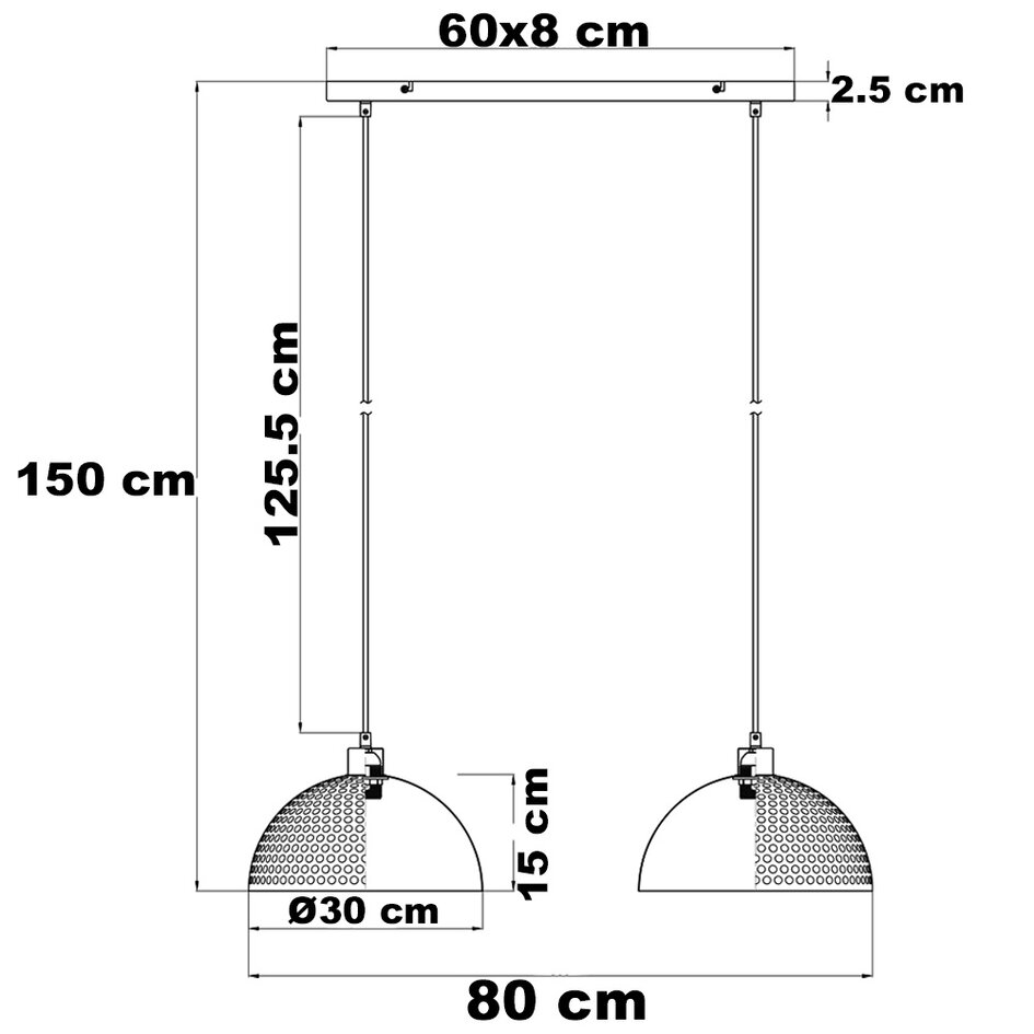 Industriële hanglamp, 2-lichts - Toshi