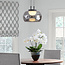 Hanglamp Mette - zwart met smoke glas en 3-staps dimbare LED