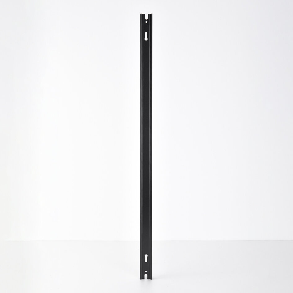 Koppelbare 1-fase rail van 75 cm zonder aansluitblok, met eindkap - zwart