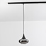 1-fase rail hanglamp met smoke glas en spiegeleffect - Nill