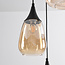 Moderne hanglamp met amber glas, 3-lichts - Loua