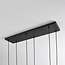 Zwarte hanglamp Loic met smoke glas, 6-lichts