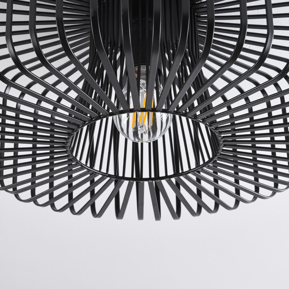 1-lichts plafondlamp Metallo - zwart