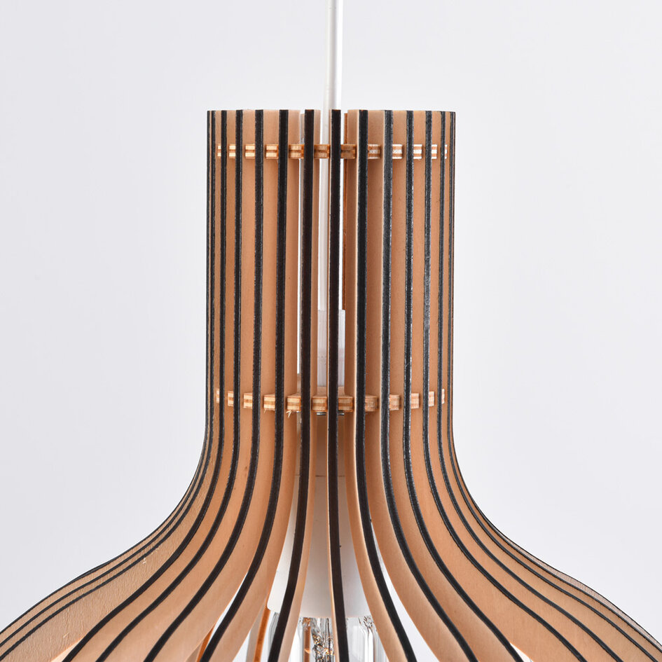 Boho houten hanglamp Legno - rond
