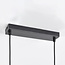 Design hanglamp Deka zwart met amber en smoke glas, 10-lichts