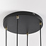 4-lichts hanglamp Raleigh - amber glas
