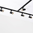 Design 1-fase railsysteem van 3 meter met Fem spots - zwart