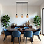 3-lichts hanglamp Vegas - amber glas