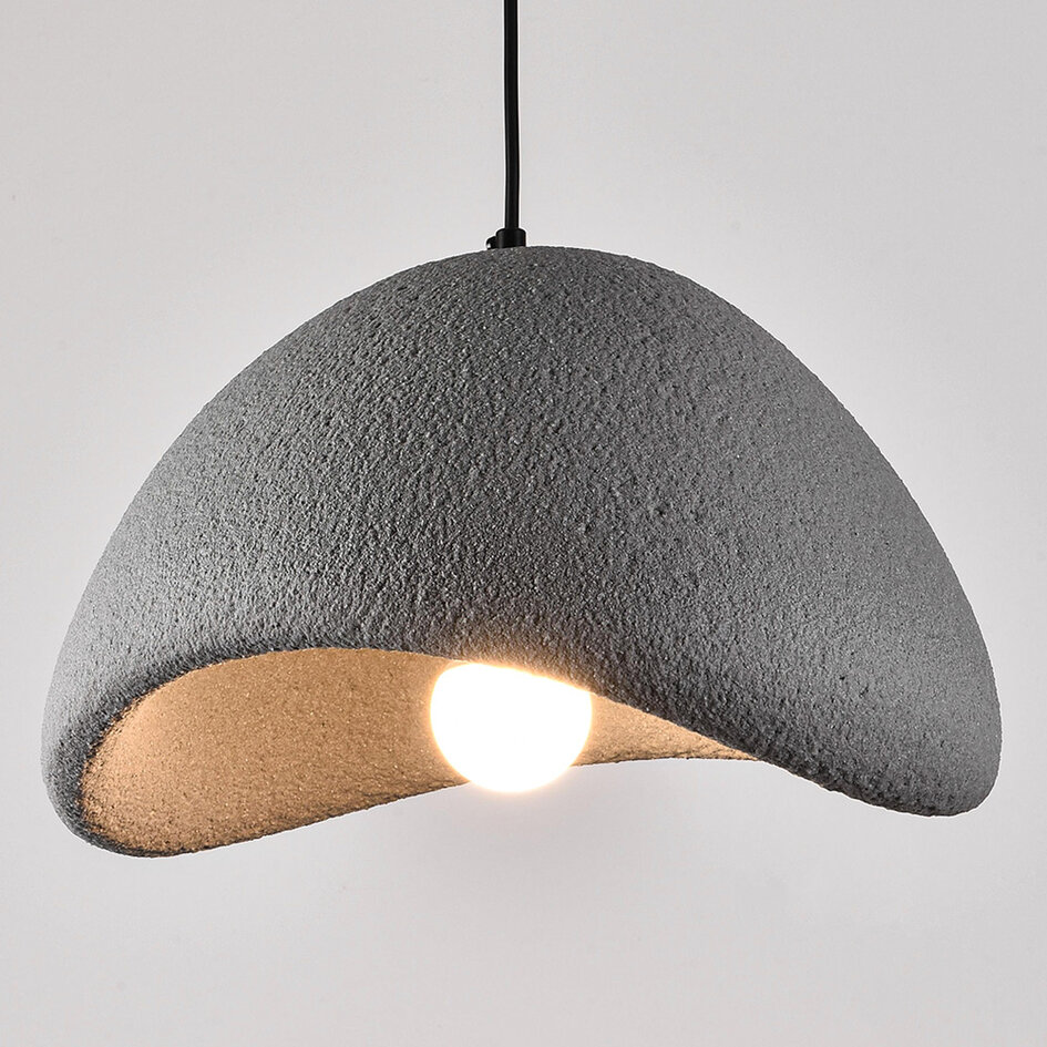 Wabi Sabi hanglamp Cemento grijs steeneffect - 60 x 47 cm
