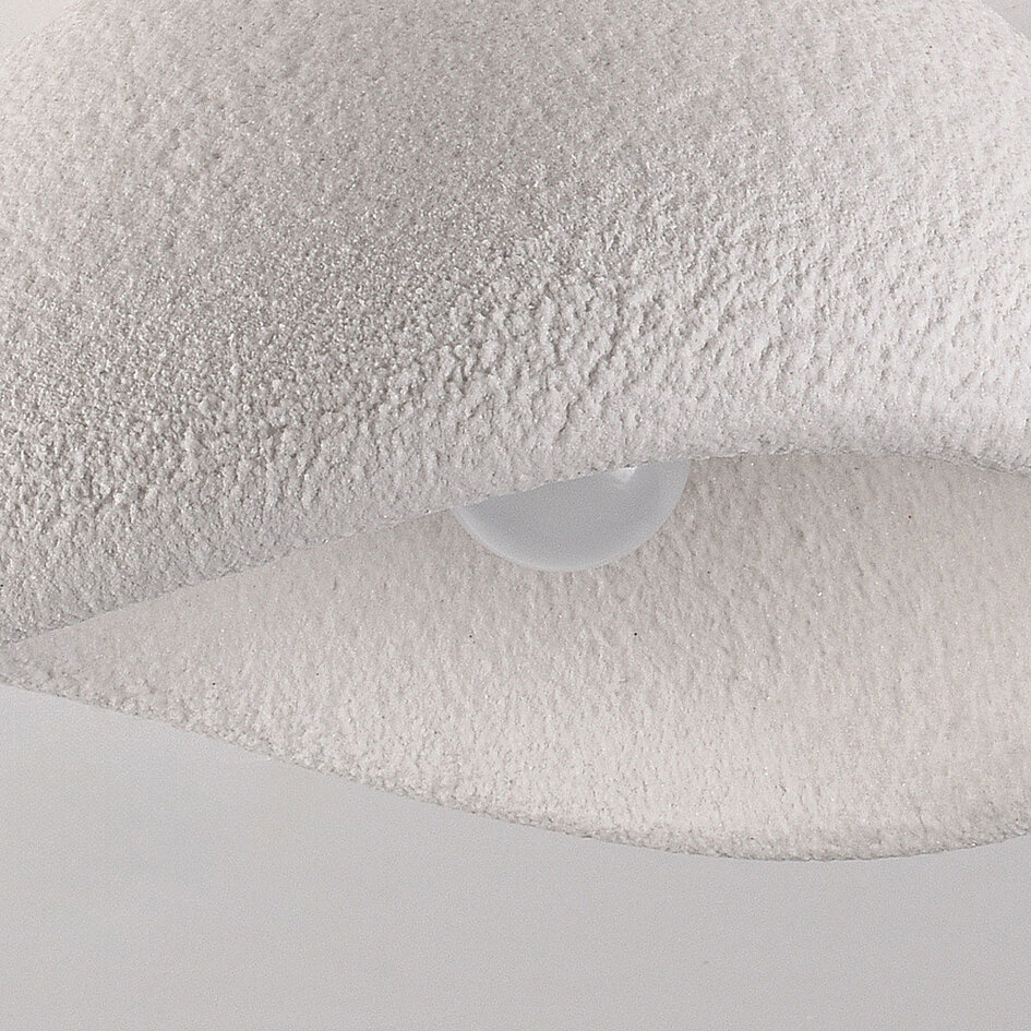 Wabi Sabi plafondlamp Concrete Aura 60 x 47 cm met steeneffect - wit