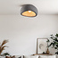 Wabi Sabi plafondlamp Stone Craft met steeneffect 48 x 38 cm - grijs