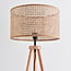 Houten vloerlamp driepoot met rotan kap - Vime