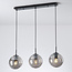 3-lichts hanglamp Carice - smoke glas