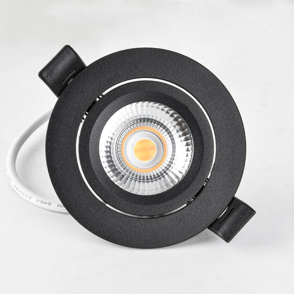 Inbouwspot zwart 5W UGR<19 + CCT - Siem