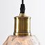 1-lichts hanglamp Verona - druppelvormig amber glas met bolling