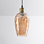 1-lichts hanglamp Verona amber - langwerpig bolling glas