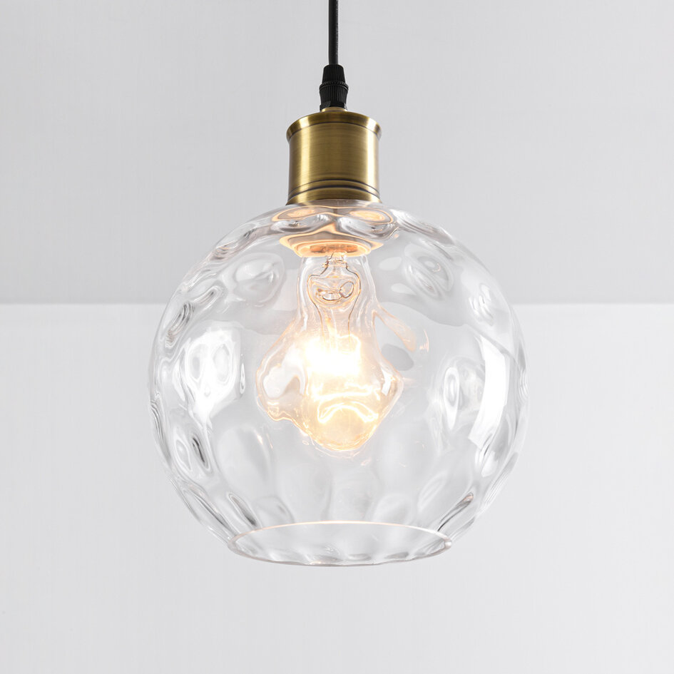 Hanglamp Verona - transparant glas ronde bol